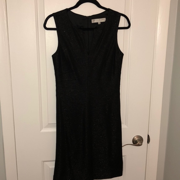 Trina Turk Dress Size 4 black/gold shimmer - Picture 1 of 7